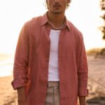 Nammos Pure Linen Tailored Shirt in Canyon