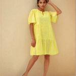 Sunlit Charm Embroidered Cotton Mini Dress