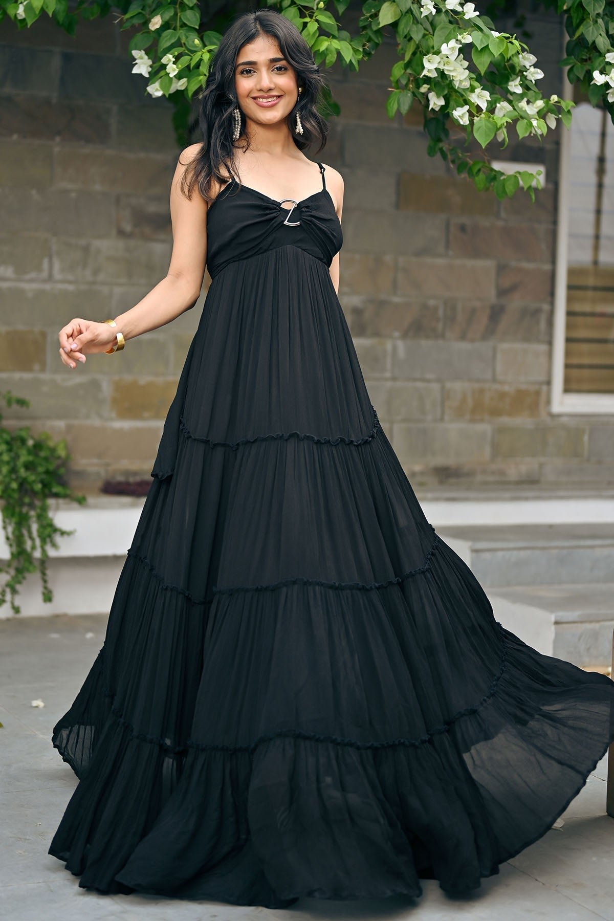 Raya Black long Dress