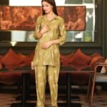 Olive Muslin Co-Ord Set