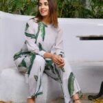 White & Green Forest Essential Co-Ord Set