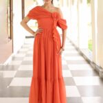 Rustic off shoulder dress