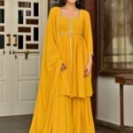 Yellow Handwork Sharara Set