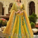 Multicolor Majestic Wedding Lehenga Set With Mirror Work