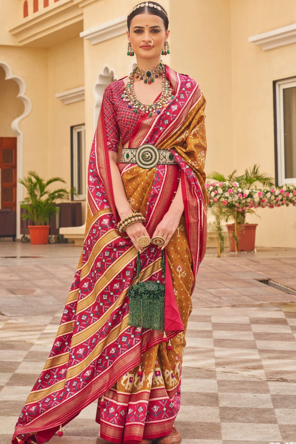 Mustard Silk Blended Saree
