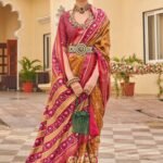 Mustard Silk Blended Saree