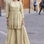 Off White Sharara In Embroidery For Wedding Elegance