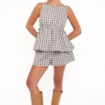 Rory Shorts - Slate Blue Gingham