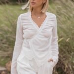 Adira Wrap Blouse - White