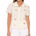 Lucile Embroidered Shirt - Light Yellow
