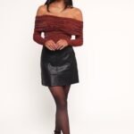 Raya Off Shoulder Top - Merlot