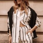 Silvia Button Down Shirt - Cream Stripe
