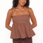 Zephyra Baby Doll Top - Brown