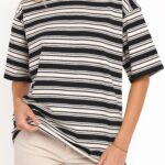 Zestora Tee - Black Ivory Stripe