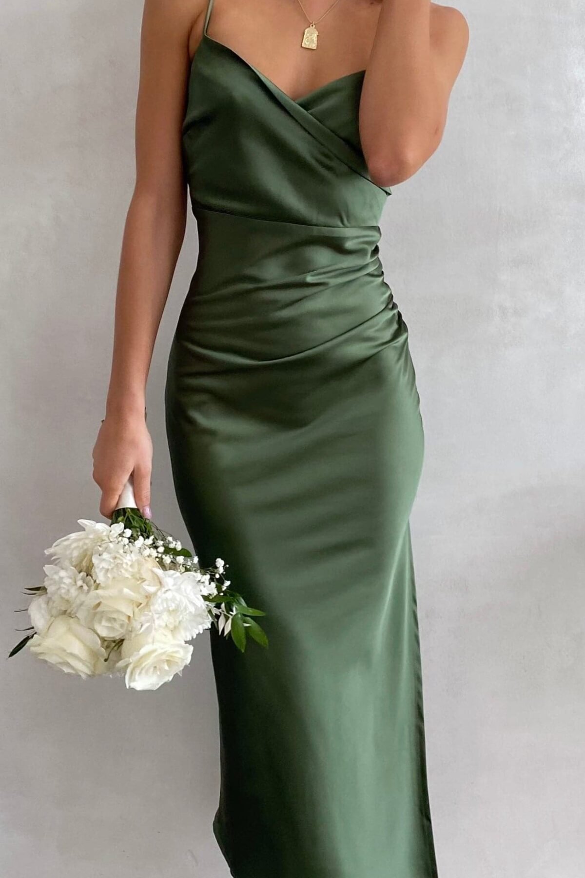 Monte Midi Dress - Olive
