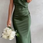 Monte Midi Dress - Olive
