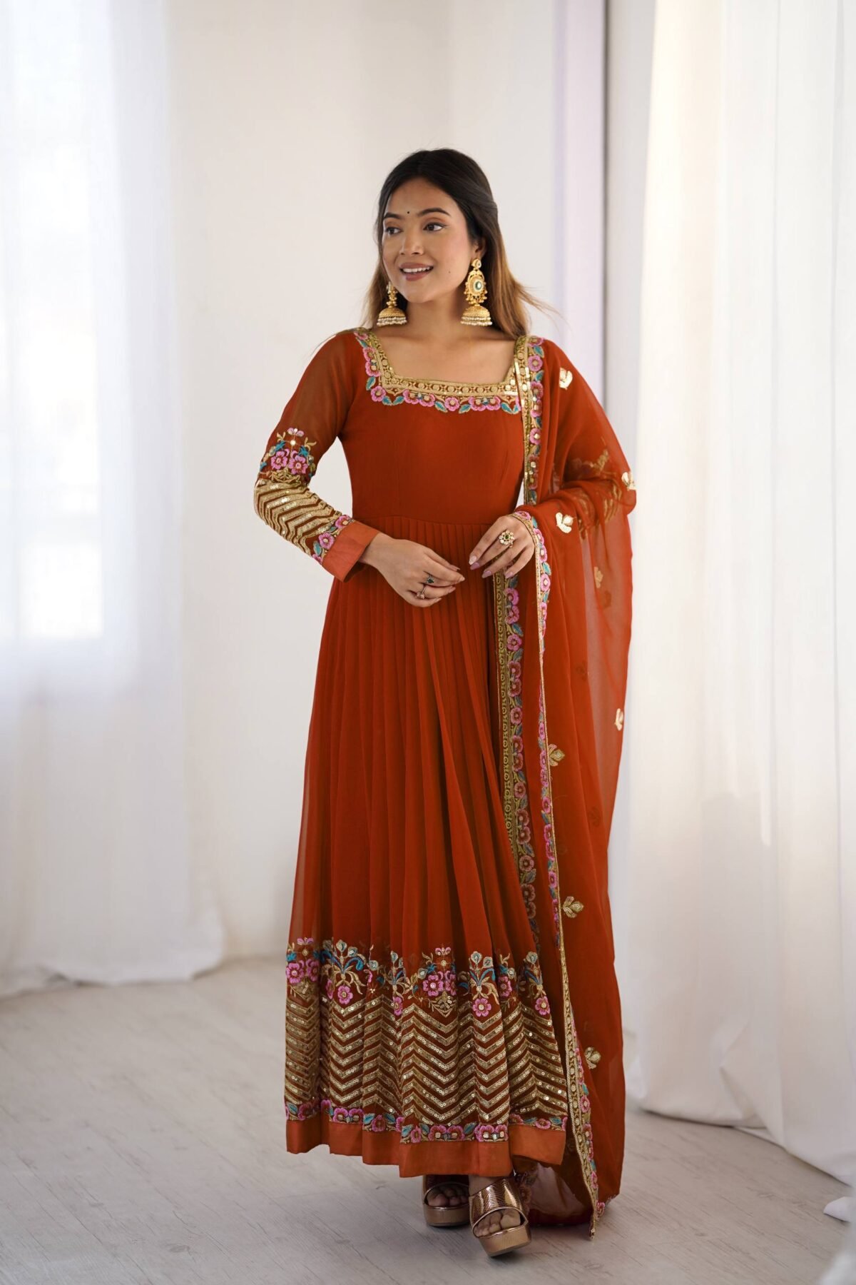 Heavy Georgette Anarkali Set