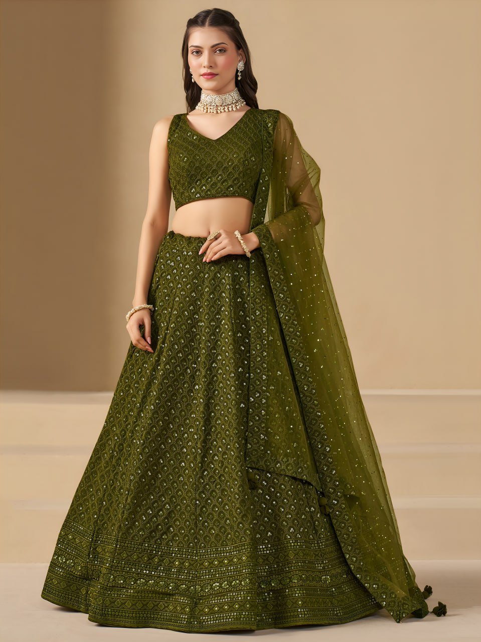 Mehndi Bridesmaid Lehenga Choli