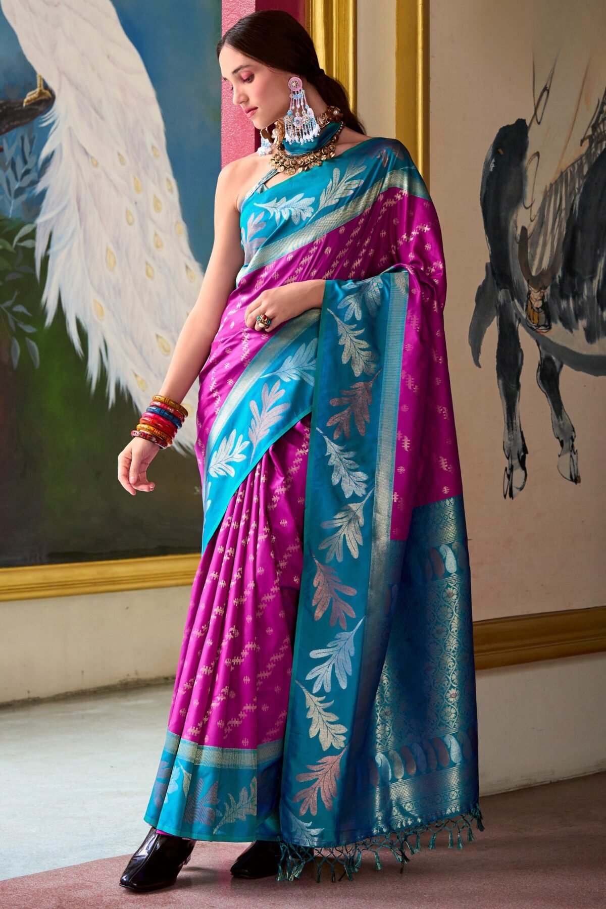 Lollipop Violet Celebration Saree