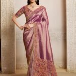 Mulberry Purple Premium Kanjivaram Wedding Saree With Blouse Piece