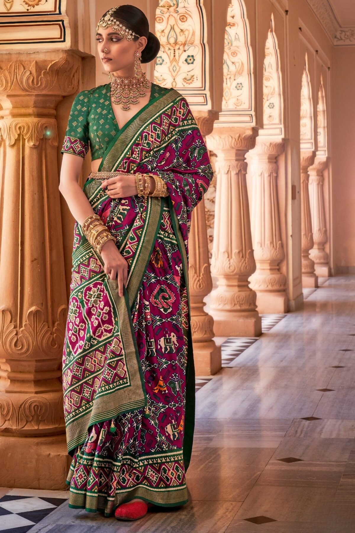 Lollipop Violet Patola Festive Saree