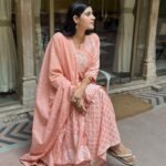 Pink Handblock Sharara Set