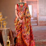 Cyber Yellow Patola Silk Saree With Blouse Piece