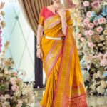 Mustard Yellow Festive Saree