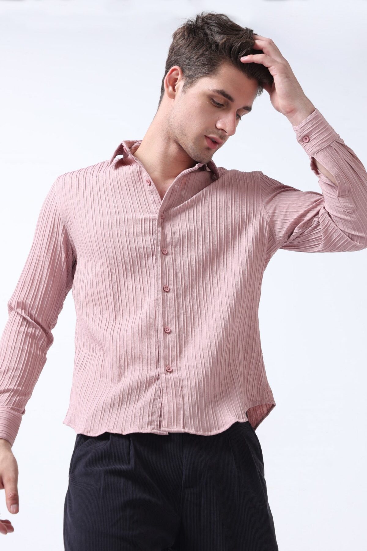 Pink LuxeRhythm Shirt for Stylish Outfits for Men