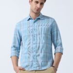 Men Green Plaid Luxe Shirt | Deep Lagoon