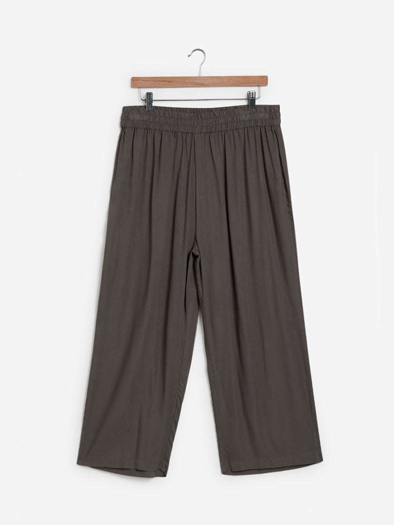 Fast Wear Curves Grey Cropped Palazzos