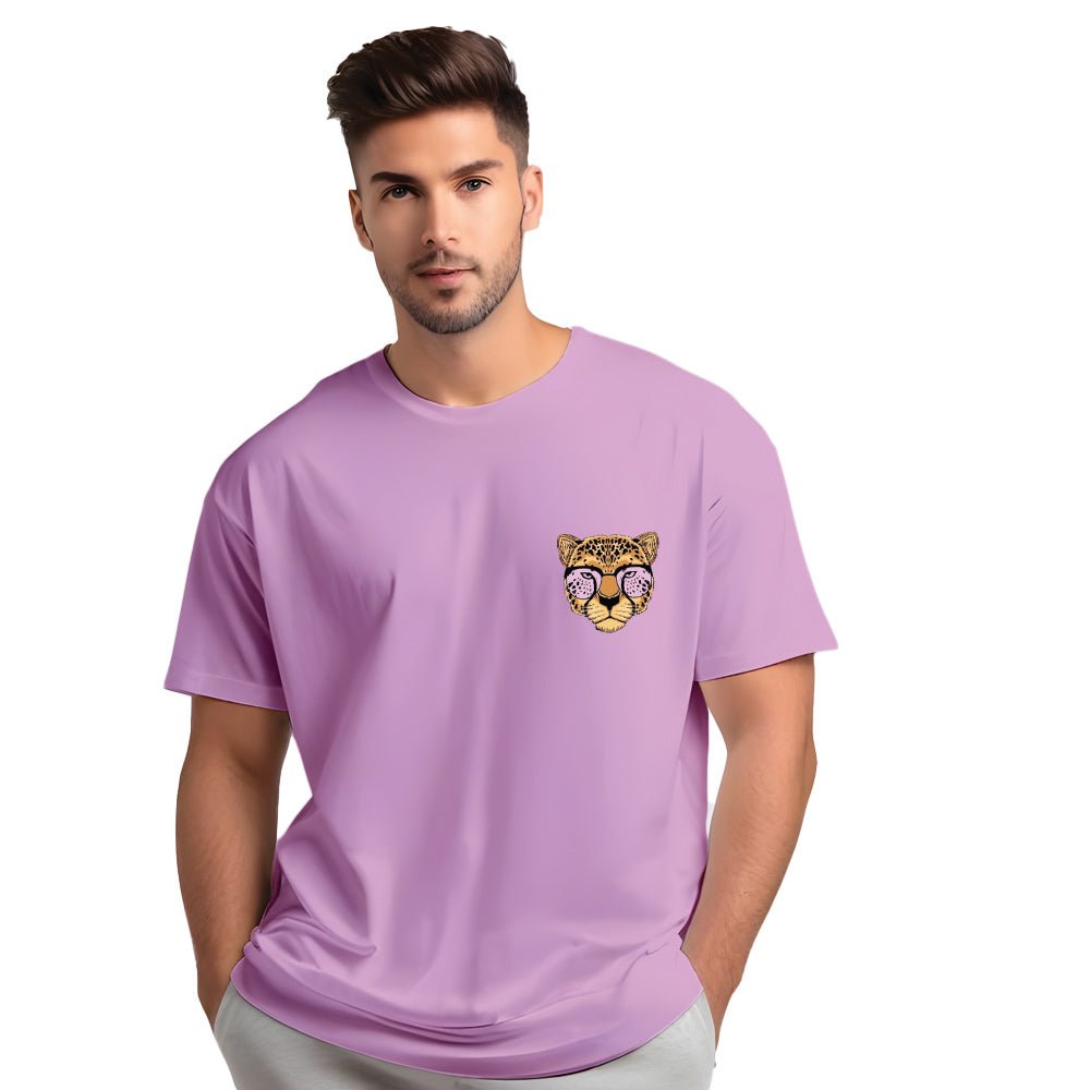 Custom Tiger Print Drop Shoulder Oversized T-Shirt