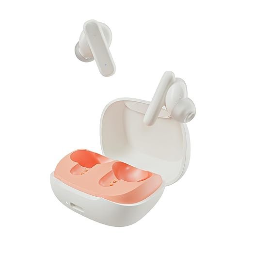 White Smokin Buds Wireless in Ear Earbuds - ENC for Clear Calls, Music/Movie/Podcast EQ Modes, 20Hr Battery, Rapid Charge