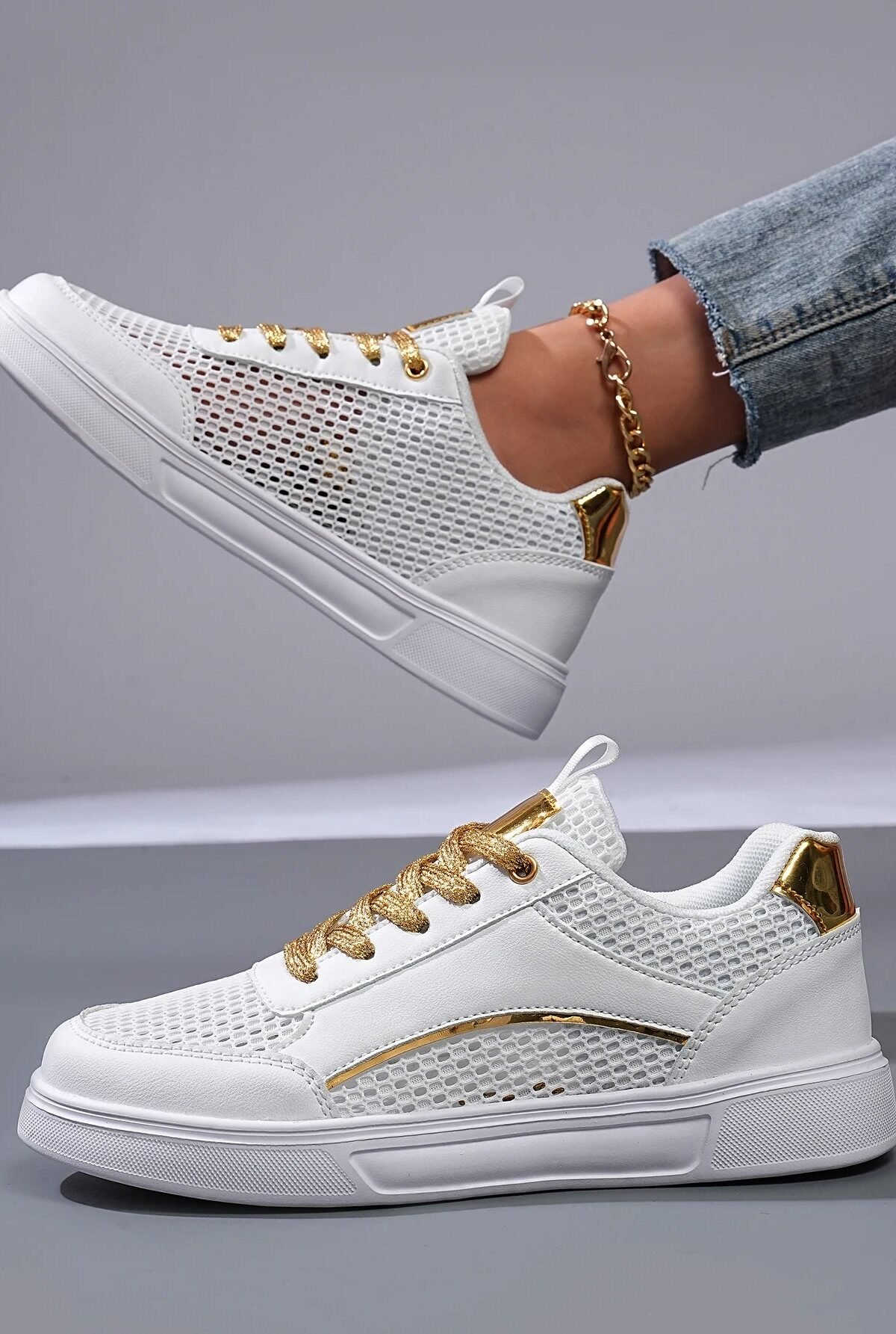 Halo Mesh Chrome Sneaker
