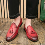 Lorenzo Burnished Tassel Loafer