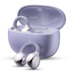Purple Air Clips Wireless Open Ear Earbuds with Chrome Finish