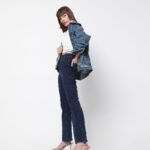 Dark Blue Mid Rise Petra Bootcut Jeans