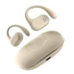 Pure Pods Wireless Beige Open Ear Earbuds with AirWave Technology,Up-to 80H Playtime,Quad Mic with ENC