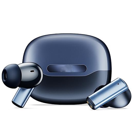 Blue Airdopes Prime 701 ANC, 46dB Hybrid ANC, 50Hr Battery, Real Spatial Audio,Multidevice Connect,App Support, Bluetooth Earbuds