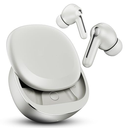 2025 Launch White Airdopes Prime 511, Volume Swipe Control, 50hrs Battery, 4Mics ENx, Multipoint Connection, App Support