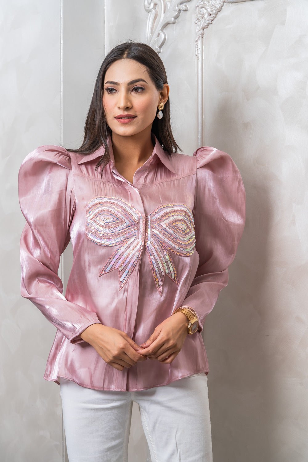 Rose Pink Bow Shirt