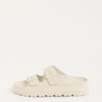 Fast Wear Off-White Buckle-Strap Chunky Flip-Flops