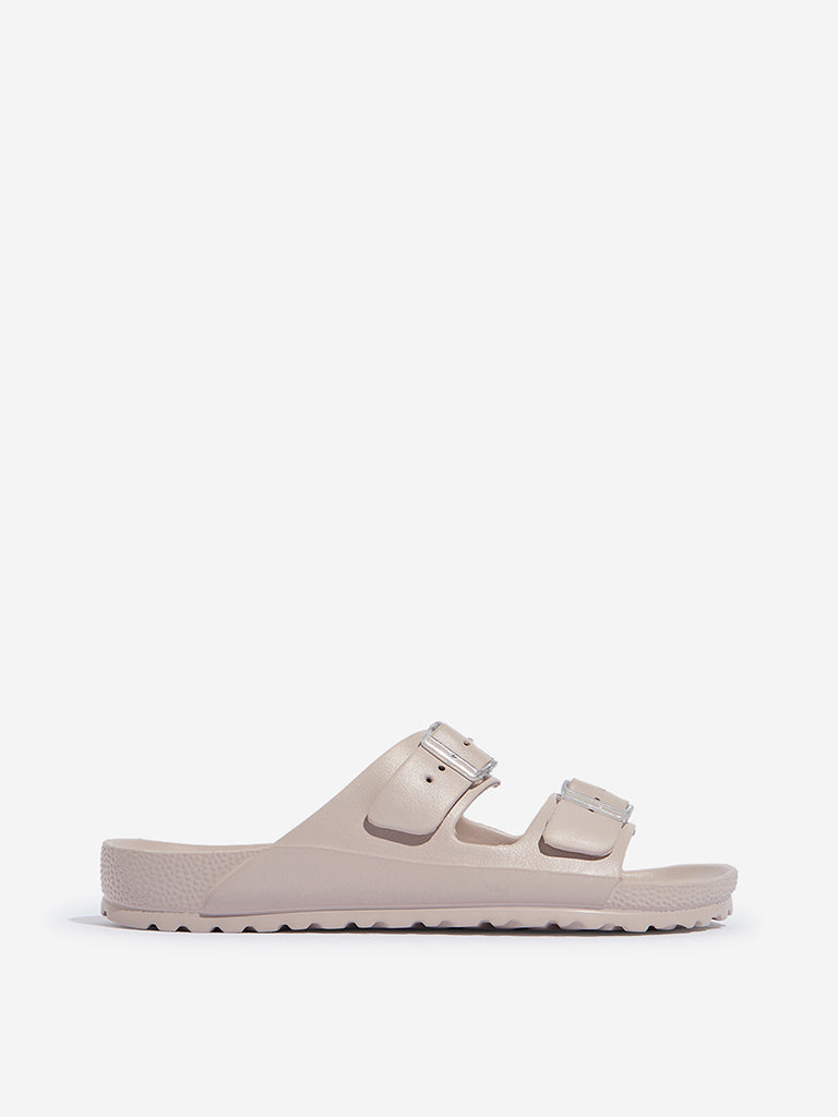 Fast Wear Dusty Pink Double Band Slip-On Sandals