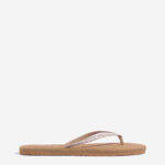 Fast Wear Taupe Woven-Textured Flip-Flops