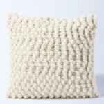 Fast Wear White Popcorn Textured Cushion Cover