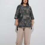 Fast Wear Beige Schiffli Detailed Cotton Ethnic Pants