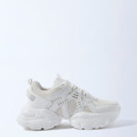Fast Wear White Mesh Detailed Chunky Sneakers