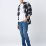 Fast Wear Blue Slim-Fit Mid-Rise Jeans