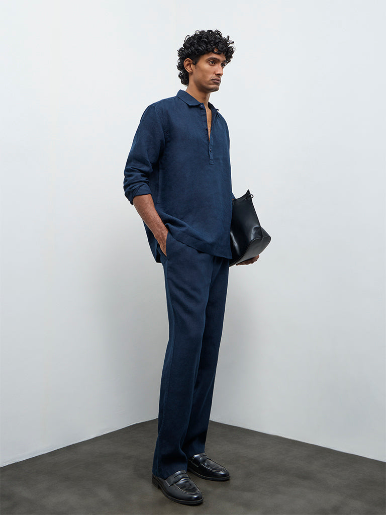 Fast Wear Indigo Relaxed-Fit Mid-Rise Linen Chinos