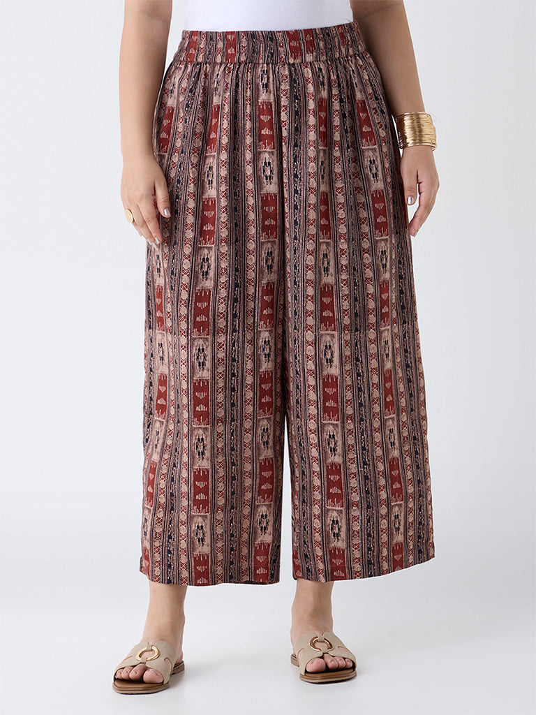 Fast Wear Multicolour Printed Ethnic Pants